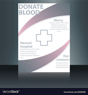 Medical brochure cover template flyer design vector image