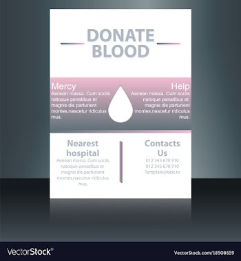 Medical brochure cover template flyer design vector image