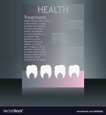 Medical brochure cover template flyer design vector image