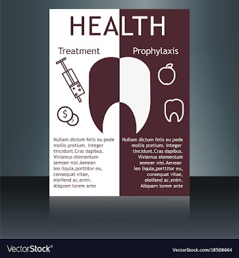 Medical brochure cover template flyer design vector image