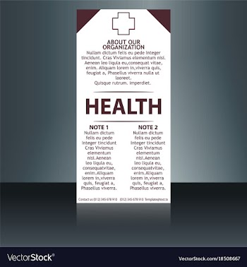 Medical brochure cover template flyer design vector image