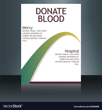 Medical brochure cover template flyer design vector image