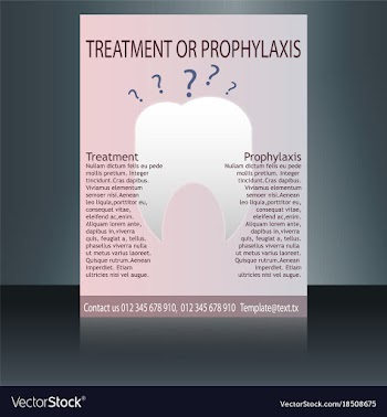 Medical brochure cover template flyer design vector image
