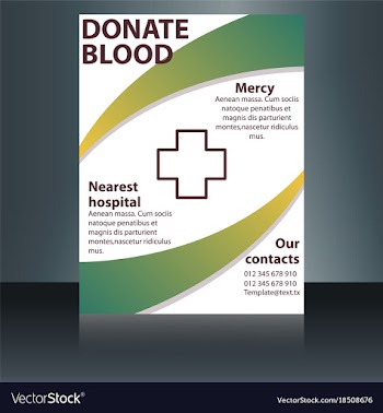 Medical brochure cover template flyer design vector image