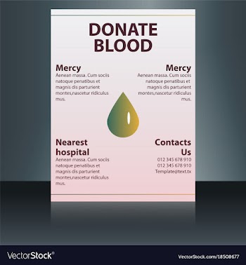 Medical brochure cover template flyer design vector image