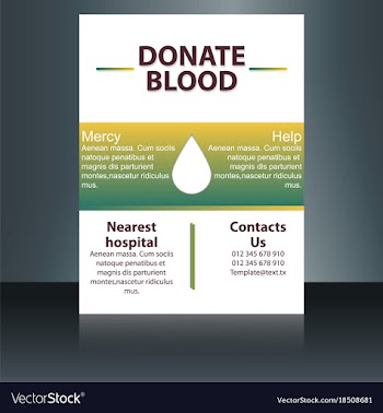 Medical brochure cover template flyer design vector image