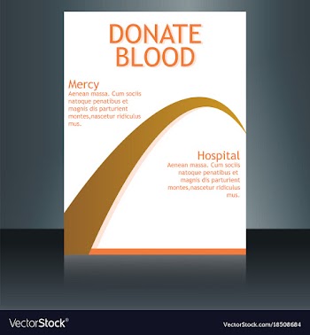 Medical brochure cover template flyer design vector image