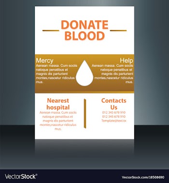Medical brochure cover template flyer design vector image