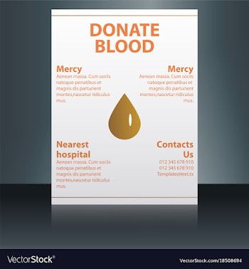 Medical brochure cover template flyer design vector image