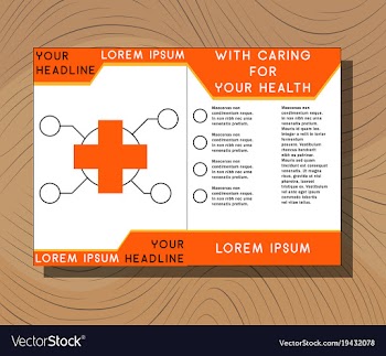 Medical brochure cover template flyer design vector image