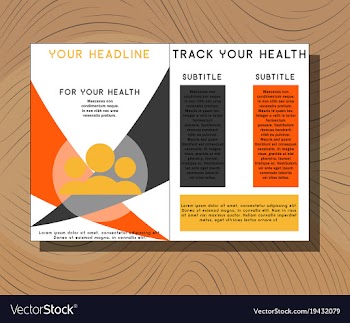 Medical brochure cover template flyer design vector image