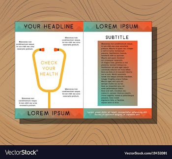 Medical brochure cover template flyer design vector image