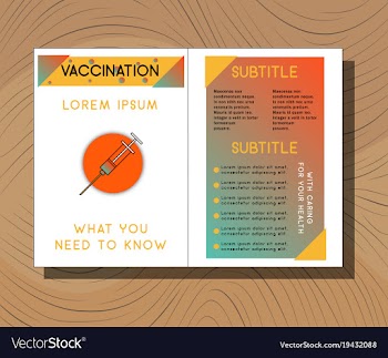 Medical brochure cover template flyer design vector image