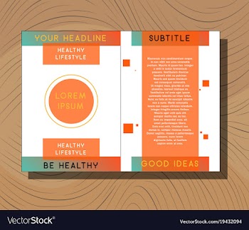 Medical brochure cover template flyer design vector image