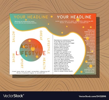 Medical brochure cover template flyer design vector image
