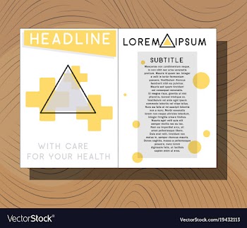 Medical brochure cover template flyer design vector image