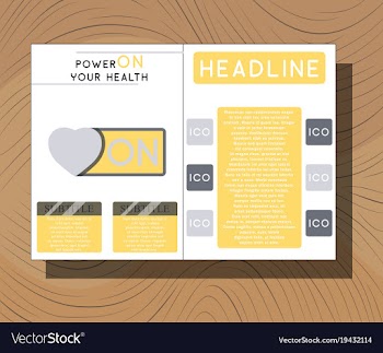 Medical brochure cover template flyer design vector image