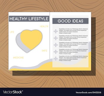 Medical brochure cover template flyer design vector image