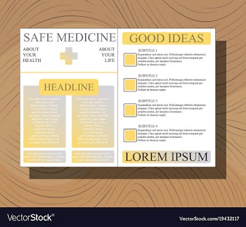 Medical brochure cover template flyer design vector image