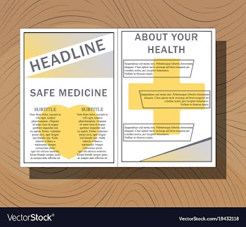 Medical brochure cover template flyer design vector image