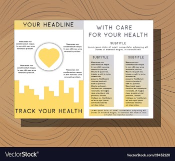 Medical brochure cover template flyer design vector image