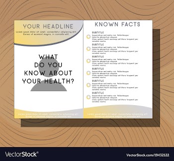 Medical brochure cover template flyer design vector image
