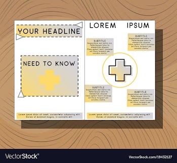 Medical brochure cover template flyer design vector image