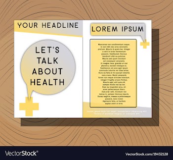 Medical brochure cover template flyer design vector image