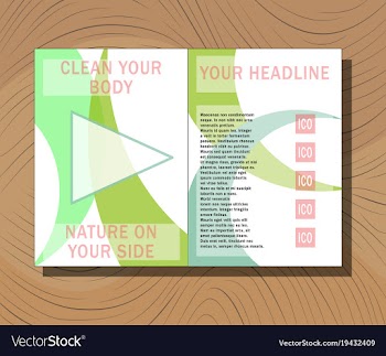 Medical brochure cover template flyer design vector image