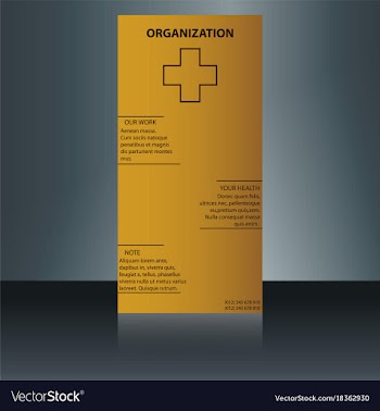 Medical brochure design template flyer with vector image