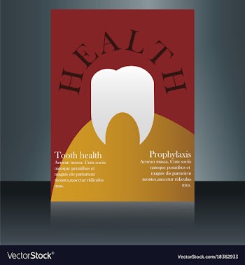 Medical brochure design template flyer with vector image