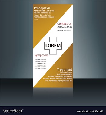 Medical brochure design template flyer with vector image