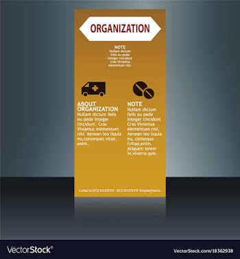 Medical brochure design template flyer with vector image