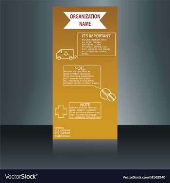 Medical brochure design template flyer with vector image