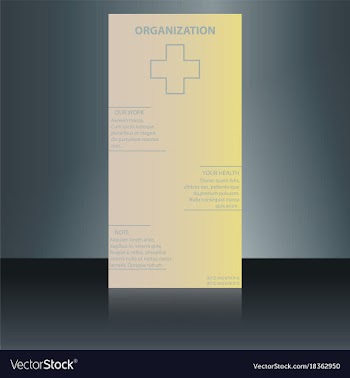 Medical brochure design template flyer with vector image