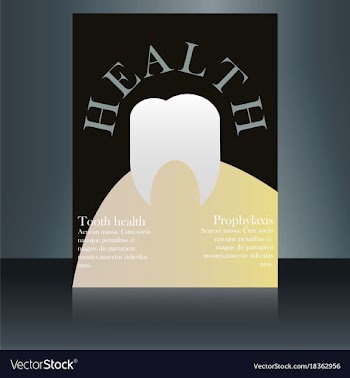 Medical brochure design template flyer with vector image