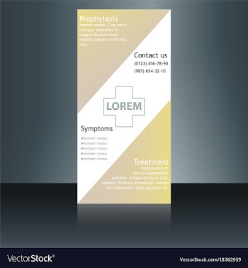 Medical brochure design template flyer with vector image