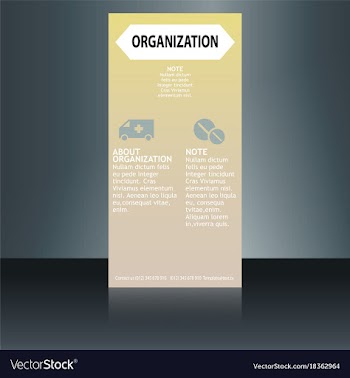 Medical brochure design template flyer with vector image