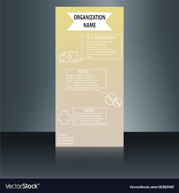 Medical brochure design template flyer with vector image
