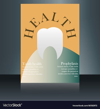 Medical brochure design template flyer with vector image