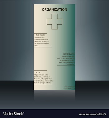 Medical brochure design template flyer with vector image