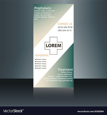 Medical brochure design template flyer with vector image