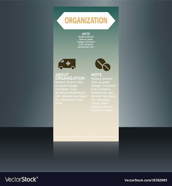 Medical brochure design template flyer with vector image