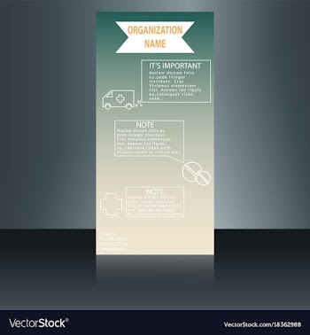 Medical brochure design template flyer with vector image