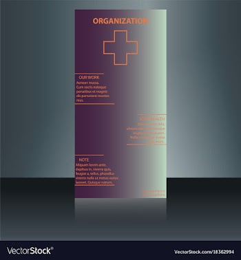 Medical brochure design template flyer with vector image