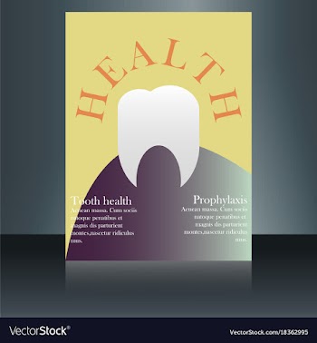 Medical brochure design template flyer with vector image