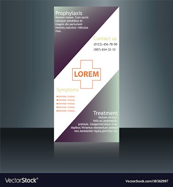 Medical brochure design template flyer with vector image