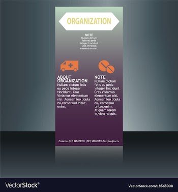 Medical brochure design template flyer with vector image