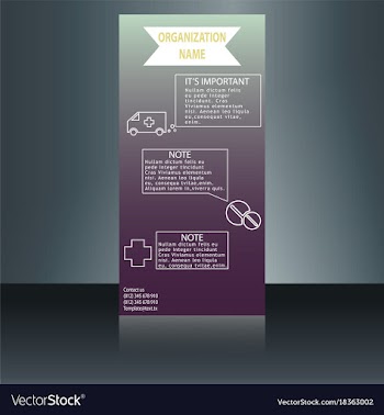 Medical brochure design template flyer with vector image
