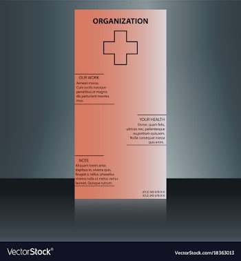 Medical brochure design template flyer with vector image